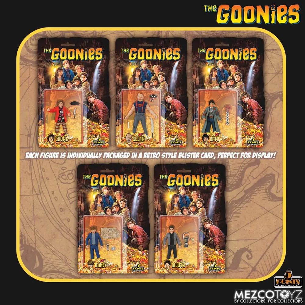 Figuras The Goonies 5 Points, Mezco Toys, set de 6 figuras de 9 cm en blíster estilo retro (surtido)