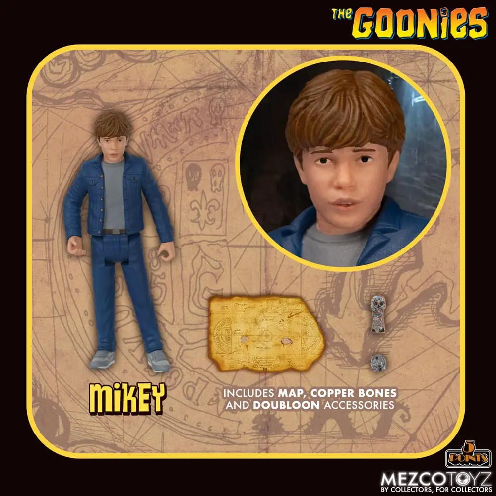 Figura de acción Mikey de Los Goonies, 9 cm, MEZCO TOYS, con mapa y accesorios