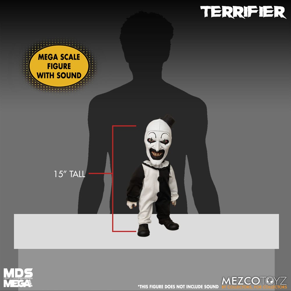 Terrifier Muñeco MDS Mega Scale Art the Clown with Sound 38 cm