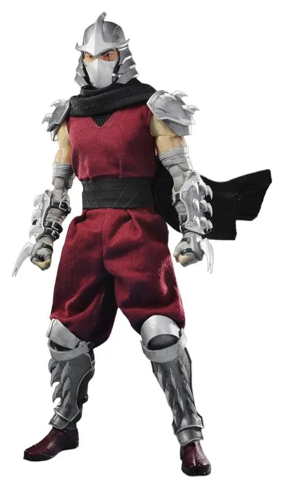 Figura de acción Shredder TMNT, 17 cm, MEZCO TOYS, armadura plateada y traje rojo.