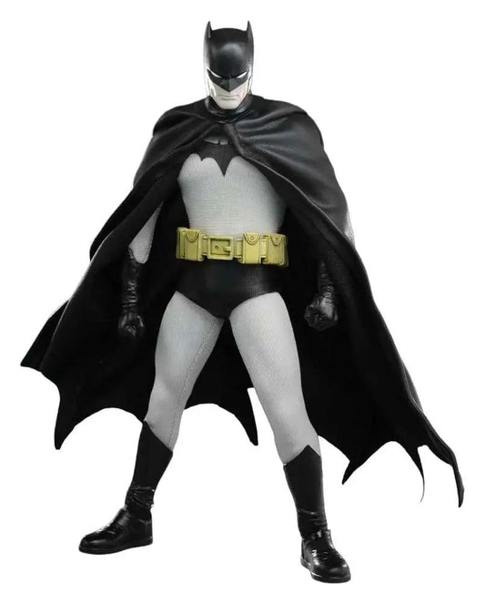 Figura de acción Batman 1/12 Year One, DC Comics, MEZCO TOYS; 17 cm, traje gris con capa negra
