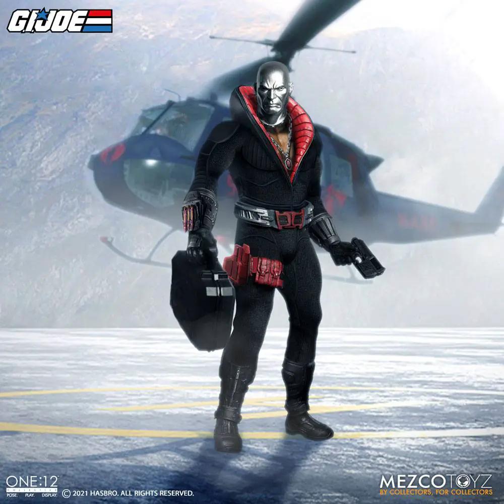 Figura de acción Destro 1/12 de G.I. Joe, 17 cm, MEZCO TOYS, detalles negros y rojos con luz.