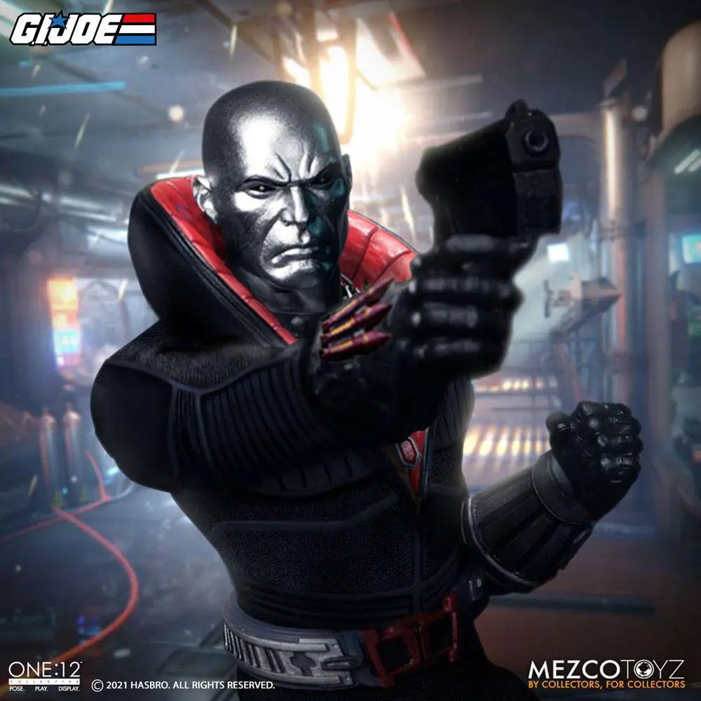Destro 1/12 G.I. Joe action figure by Mezco Toys, light-up feature, 17 cm tall