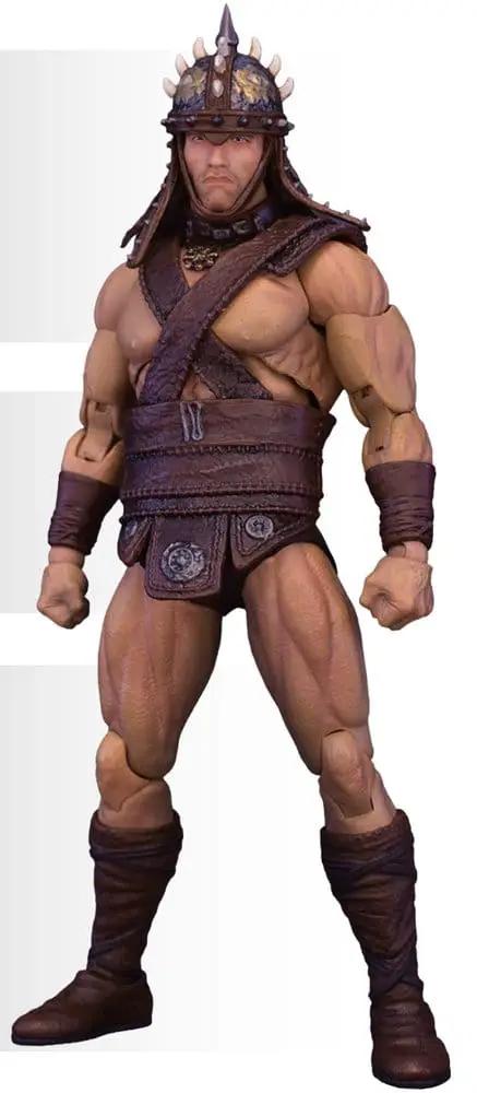 Conan el Bárbaro One:12 MEZCO TOYS figure, Pit Fighter Edition, 16 cm action figure with leather armor and spiked helmet