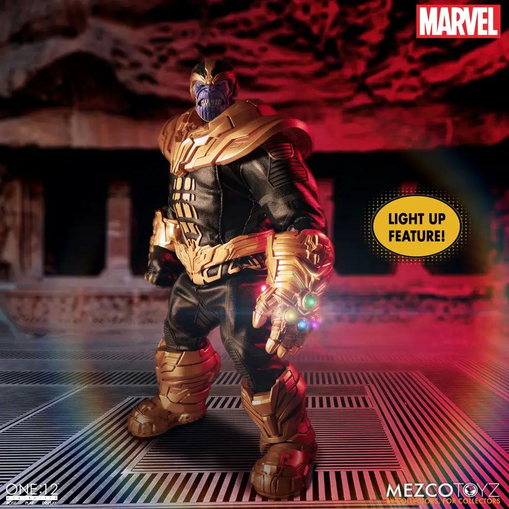 Figura de acción Marvel Thanos iluminada, 21 cm, de Mezco Toys
