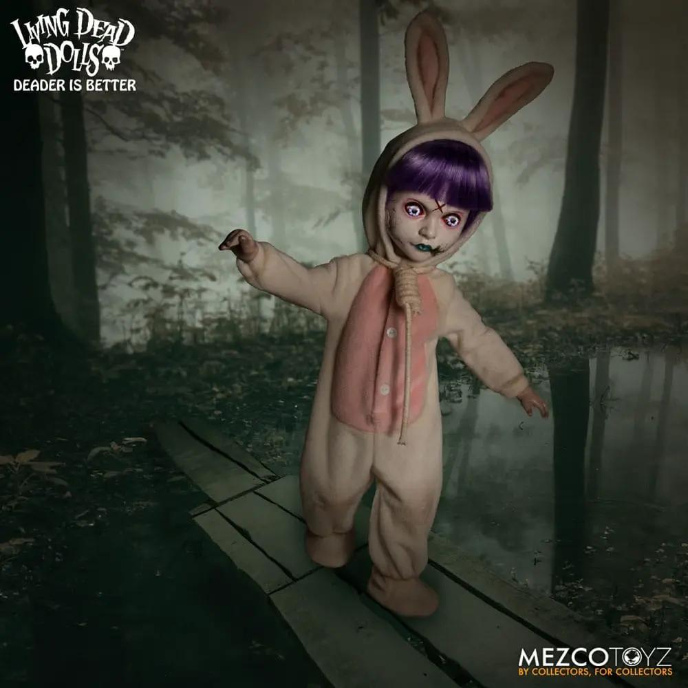 Living Dead Dolls Eggzorcist 25 cm doll in beige bunny onesie by Mezco Toys