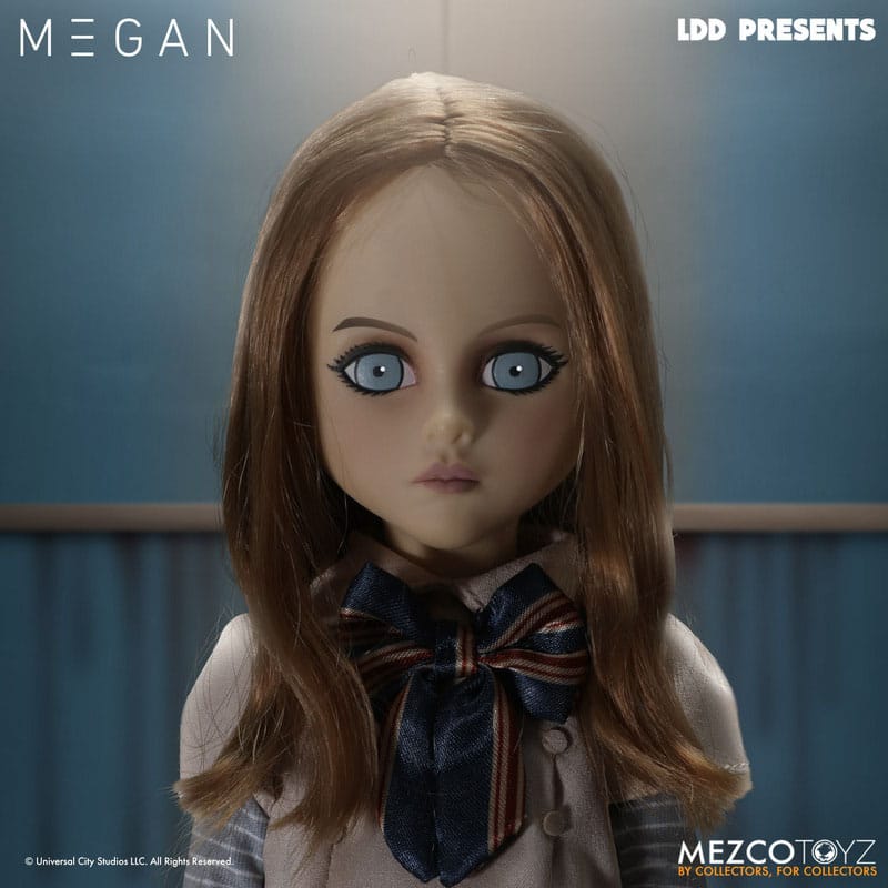 Figura M3GAN de Mezco Toys, 25 cm, muñeca de colección con blusa blanca