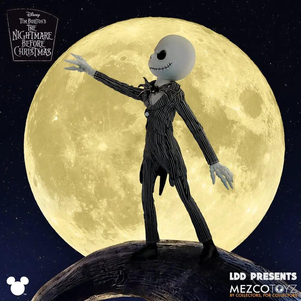 Muñeco Jack Skellington de 25 cm, figura de acción MEZCO TOYS, estilo Pesadilla antes de Navidad con traje a rayas