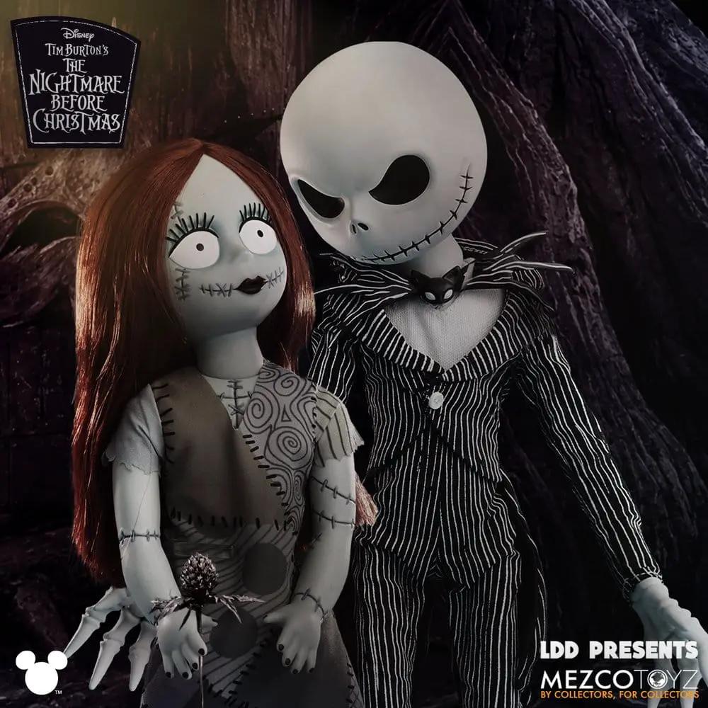Figuras de acción: Jack Skellington y Sally, 2 piezas, 25 cm, Mezco Toys, The Nightmare Before Christmas