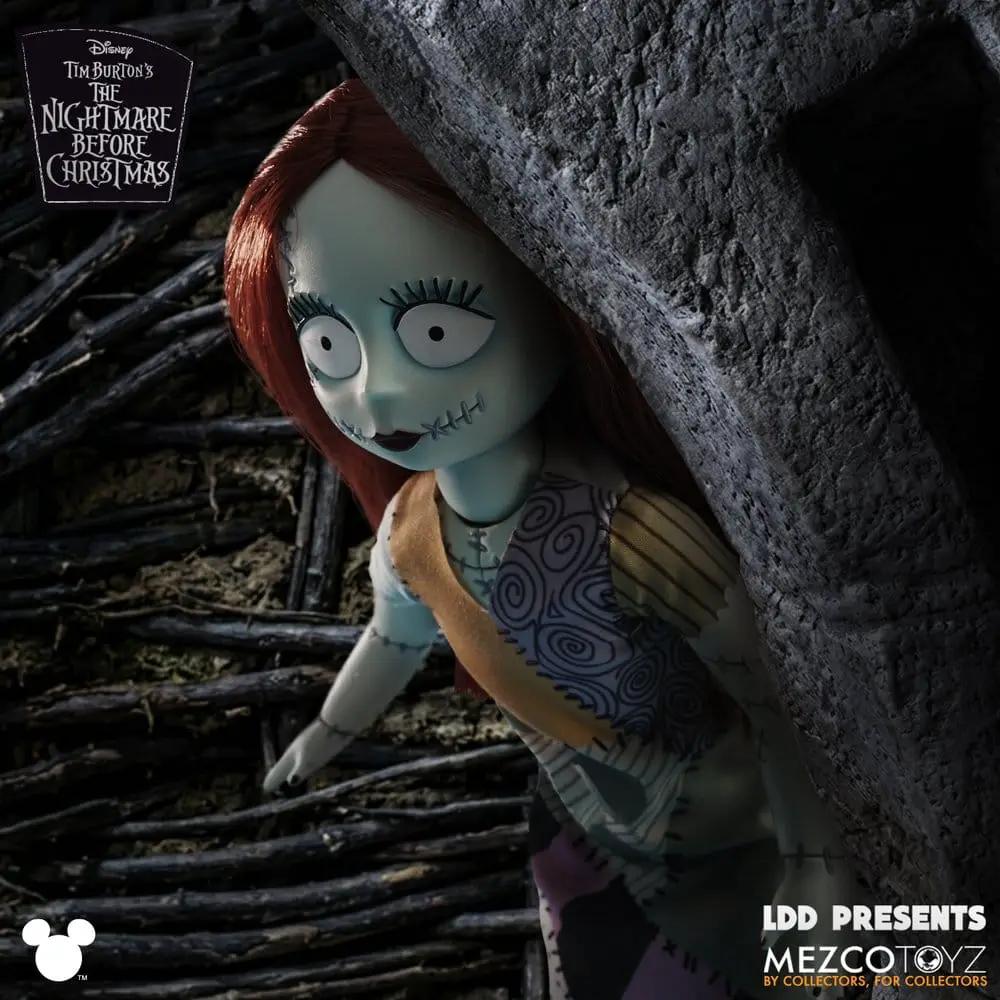 Muñeco Sally de MEZCO TOYS, figura de acción de Nightmare Before Christmas, 25 cm, vestido patchwork multicolor