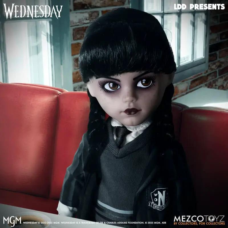 Wednesday 25 cm doll in Nevermore Academy uniform with grey knit vest and black blazer
