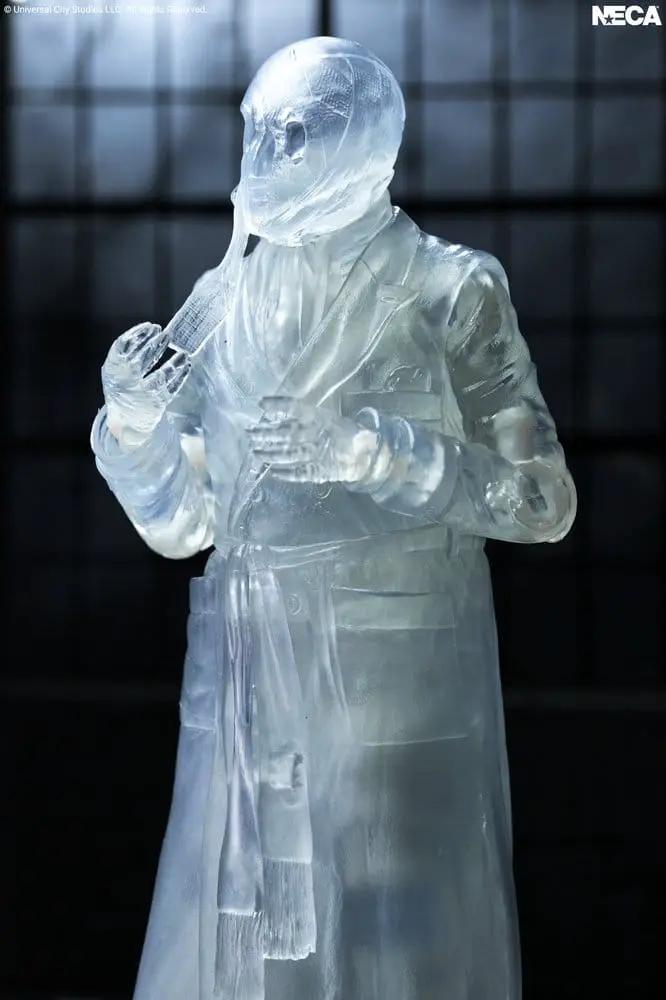 Figura NECA Universal Monsters Invisible Man, 18 cm, figura de acción transparente.