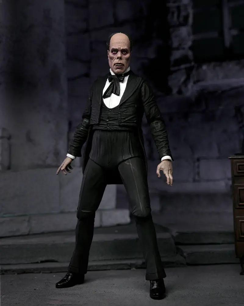 Figura NECA Ultimate The Phantom of the Opera (1925), 18 cm, figura de acción en traje negro y camisa blanca