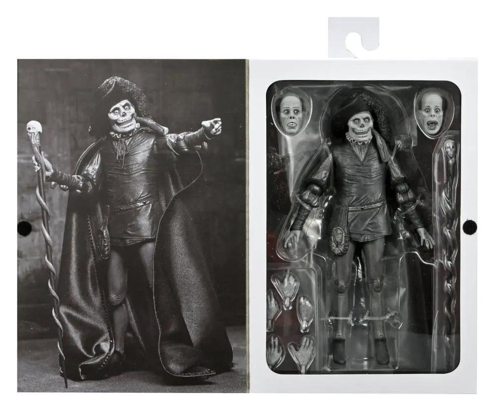 Figura de acción NECA El Fantasma de la Ópera (1925) Masque of the Red Death en blanco y negro, 18 cm.