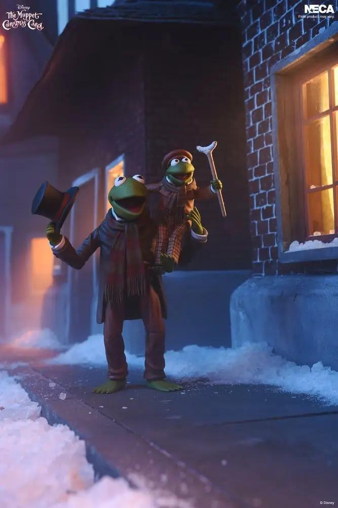 NECA Figuras Los Muppets en Cuento de Navidad: Kermit como Bob Cratchit y Robin como Tiny Tim, pack de 2, 18 cm