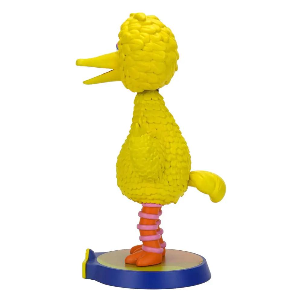 Sesame Street Big Bird head-knocker bobblehead, yellow figure with pink leg bands on a blue base (23 cm)