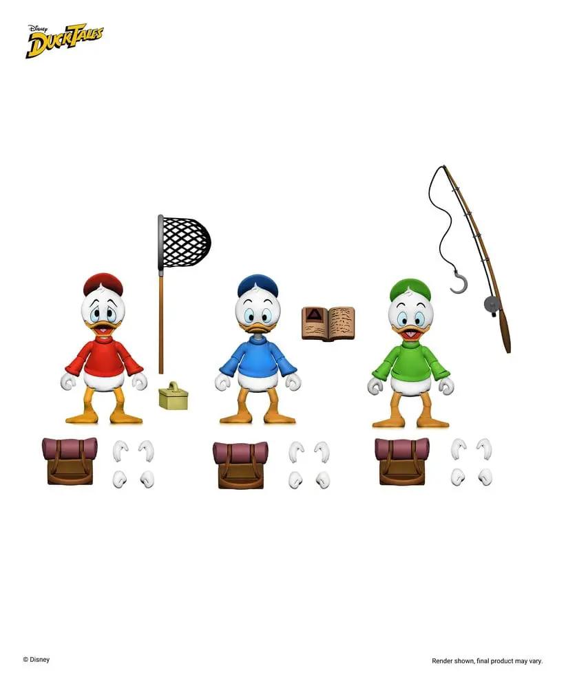 NECA DuckTales Ultimate 3-Pack action figures: Huey, Dewey and Louie, 18 cm, with net, fishing rod, book and backpacks