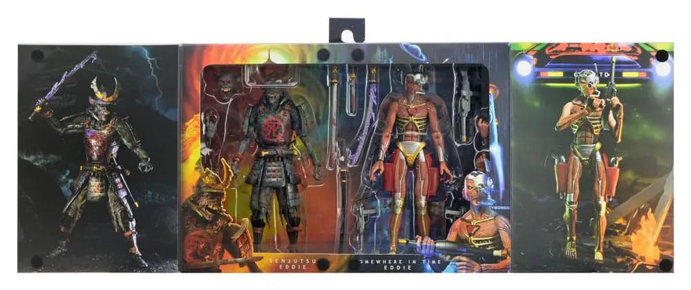 NECA Iron Maiden Future Past Ultimate Figuras de acción pack de 2: Senjutsu Eddie y Somewhere in Time Eddie, 18 cm