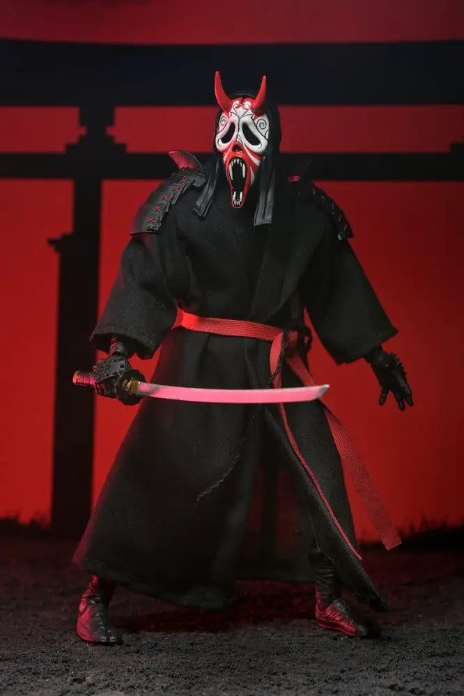 Figura de acción NECA Jason Voorhees Fortnite Fortnitemares, 18 cm, máscara blanca y traje negro con espada rosa