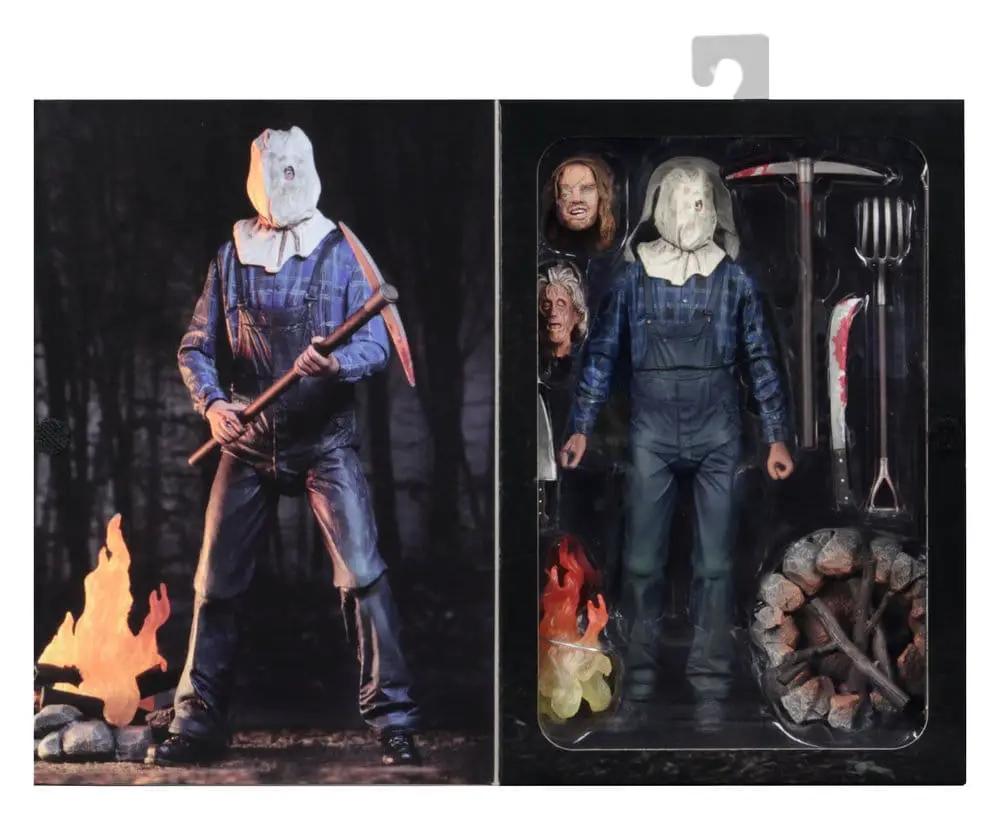 NECA Viernes 13 Part 2 Jason Ultimate action figure, 18 cm, blue overalls with white sack mask and accessories