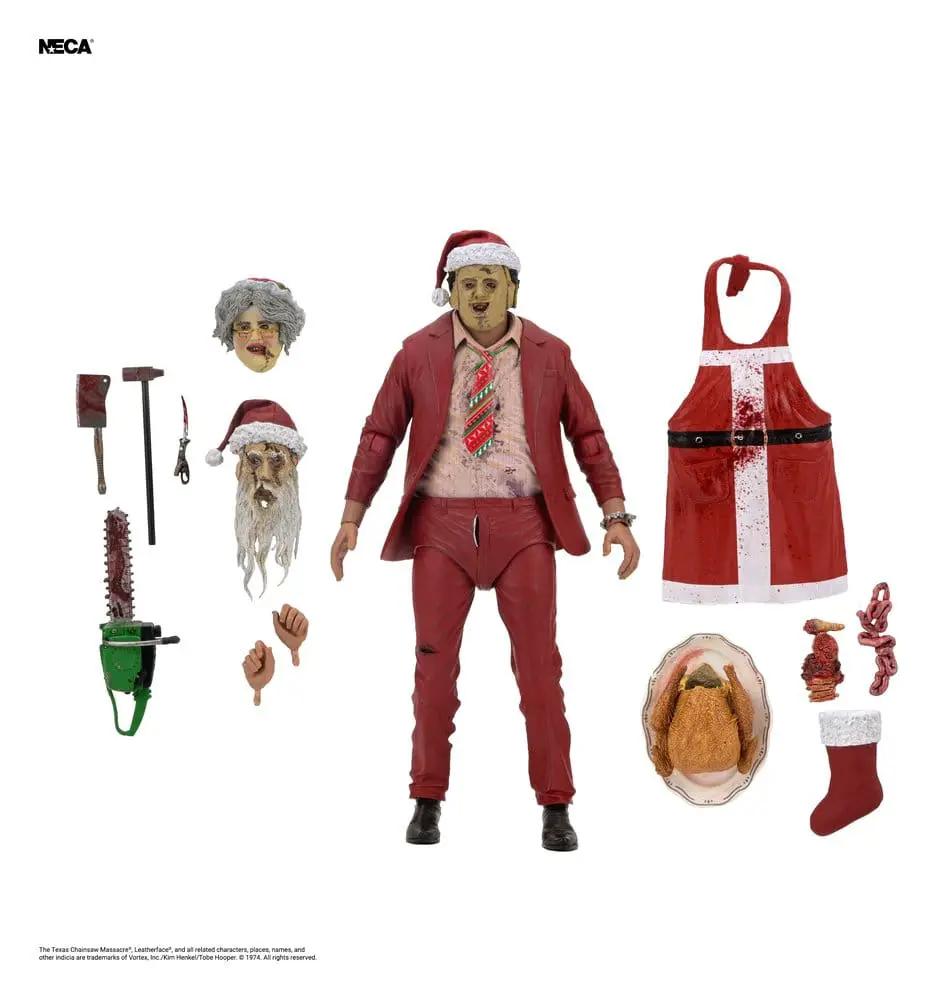 Figura de acción NECA Texas Chainsaw Massacre Ultimate Santa Leatherface, 18 cm, con accesorios