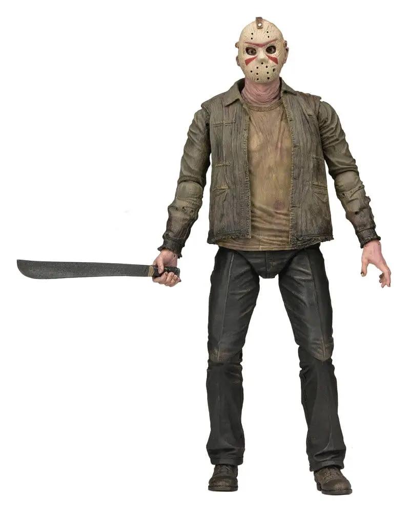 Figura de acción NECA Jason Sweet Revenge Ultimate, 18 cm, traje desgastado y máscara de hockey con machete