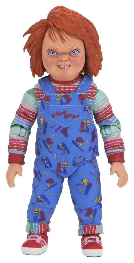 Figura de acción Chucky Ultimate de Child's Play 2, NECA, 18 cm, overoles azules y camiseta a rayas.