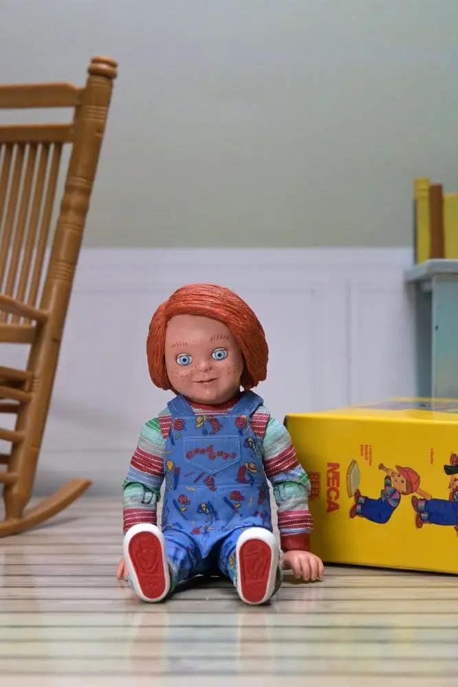 Figura de acción NECA Chucky Ultimate, 18 cm, con overol azul y camiseta a rayas