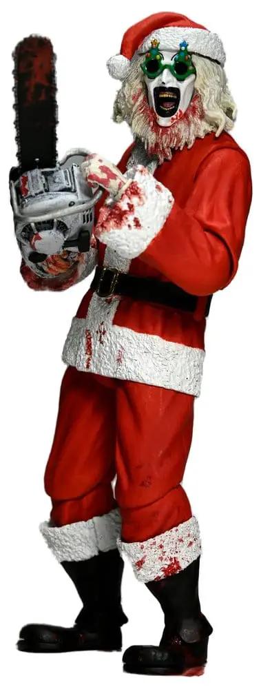 NECA Terrifier 3 Figura Ultimate Santa Suit Art the Clown Bloody Version action figure, 18 cm, blood-stained chainsaw