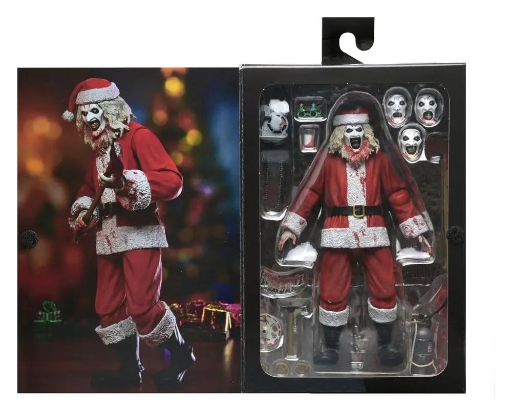 NECA Terrifier 3 Figura Ultimate Santa Suit Art the Clown Bloody Version action figure, 18 cm, in packaging