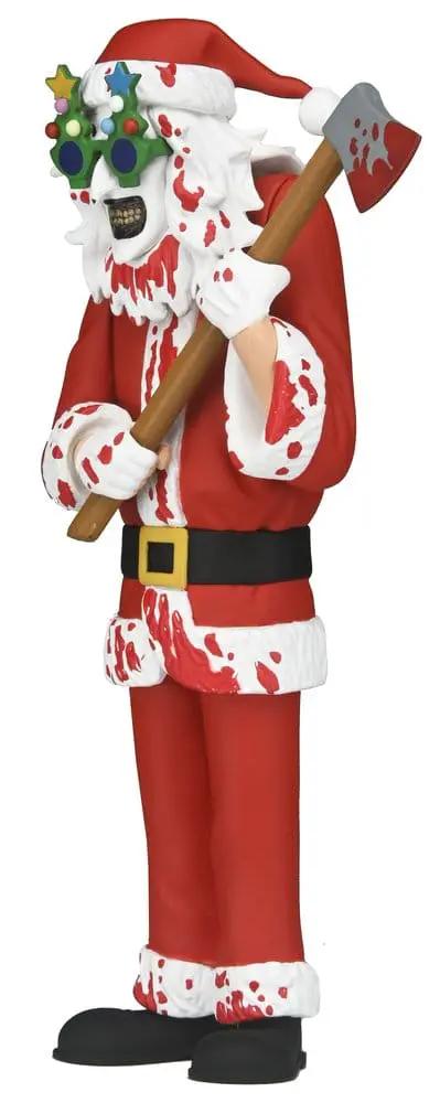 NECA Terrifier 3 Toony Terrors Santa Suit Art the Clown bloody version action figure, 15 cm, holding an axe.