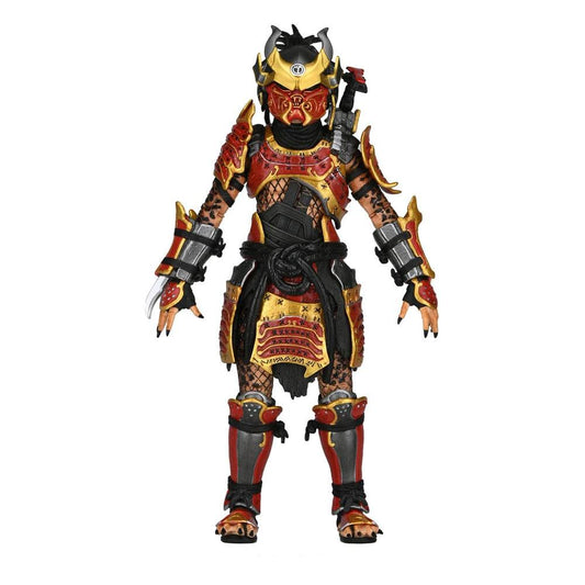 Predator Ultimate Samurai figure from Hunting Grounds, 17 cm, red-gold armor by NECA