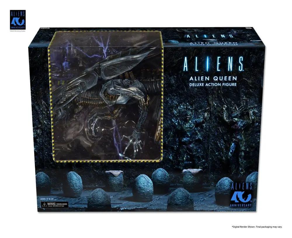 NECA Aliens Alien Queen Ultra Deluxe action figure, 40th Anniversary, 38 cm, in window box.