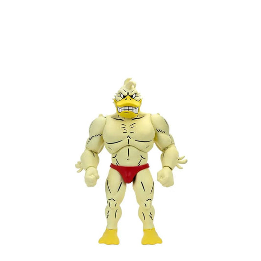 Ace Duck action figure by NECA, 18 cm tall, Archie Comics TMNT character with a yellow body and red trunks