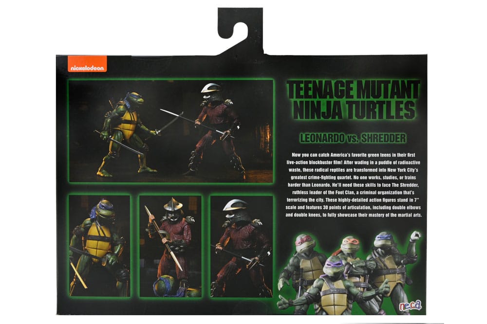 Tortugas Ninja (1990 Movie) Figura Roof Top Battle Shredder vs Leo 18 cm