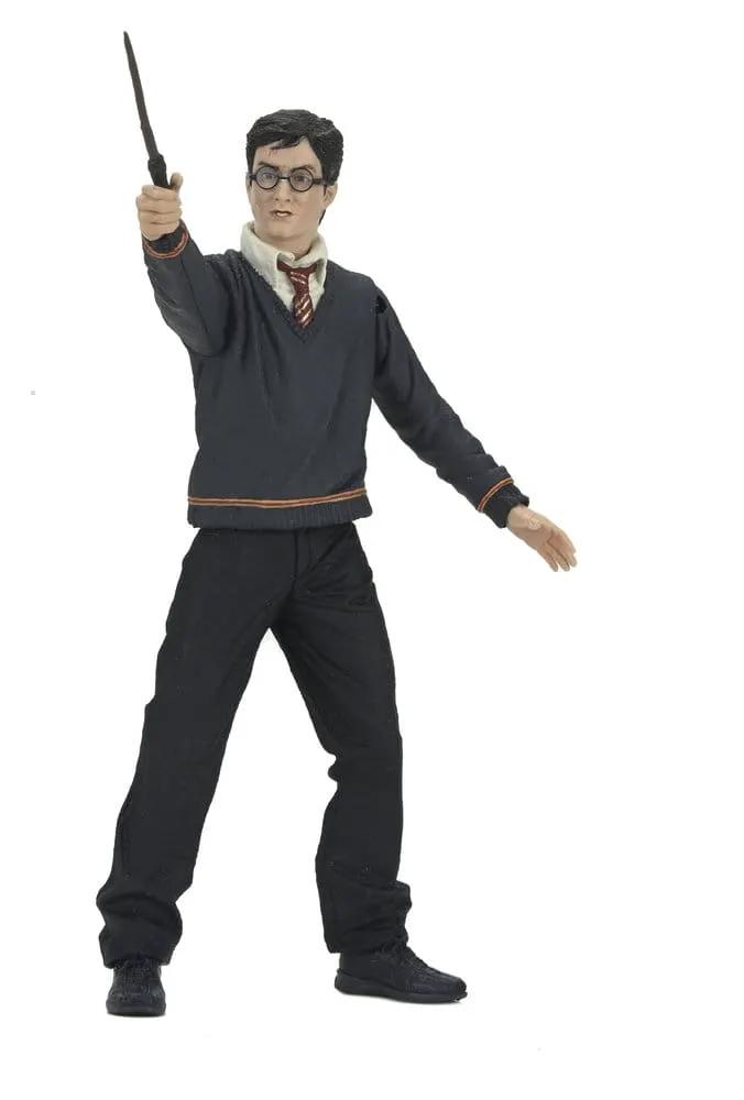 Harry Potter action figure, NECA Legacy Collection, 18 cm tall in dark clothing with wand raised