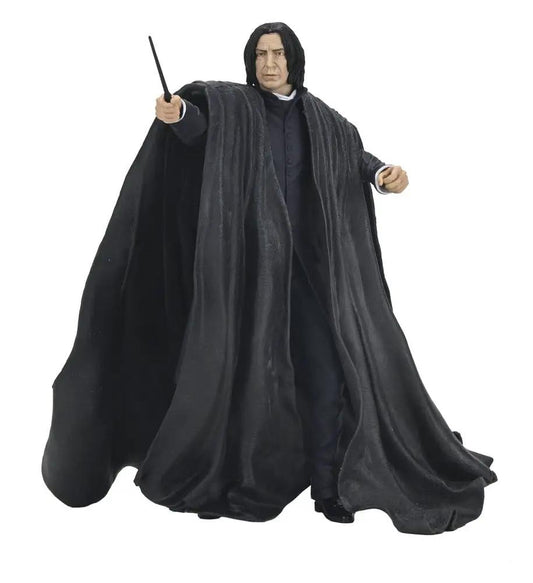 Severus Snape action figure, 18 cm, NECA, black cloak and wand, Harry Potter Legacy Collection