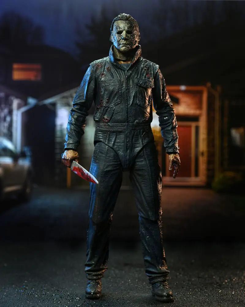 NECA Michael Myers action figure from Halloween Ends, 18 cm, dark jumpsuit with bloody knife