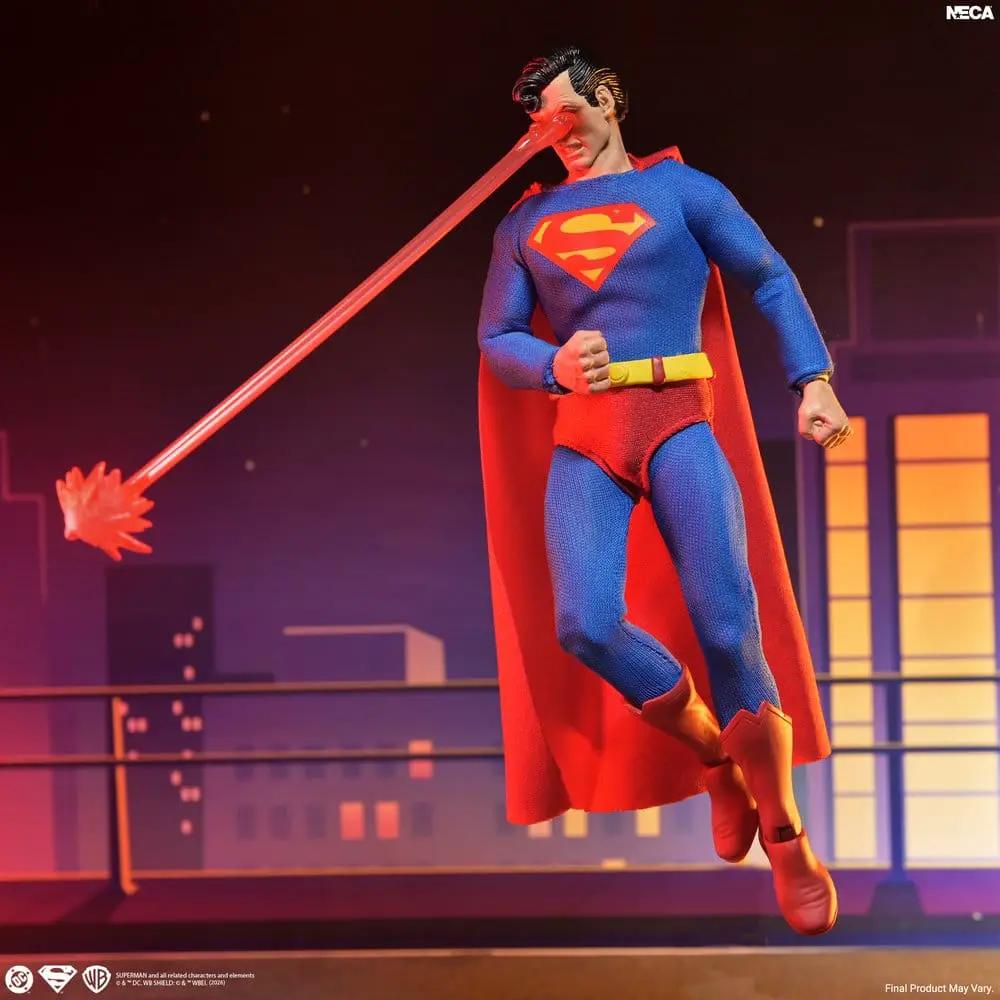 NECA DC Comics clothed Superman action figure, 20 cm, blue suit, red cape, yellow belt
