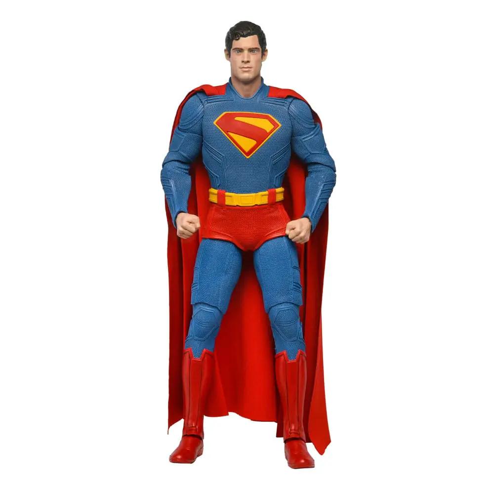 Figura de acción NECA Superman 2025 1/4, 45 cm, traje azul con capa roja y emblema S.
