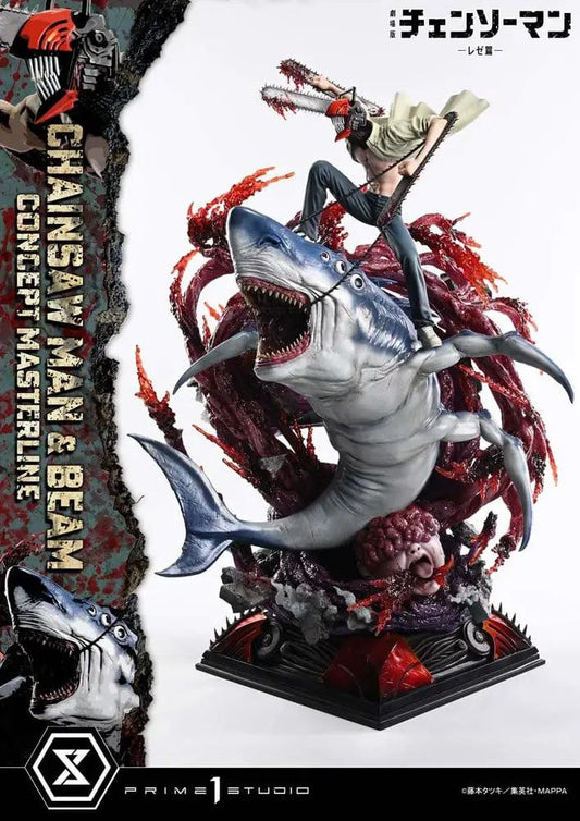 Estatua 1/6 Chainsaw Man Concept Masterline de Prime 1 Studio, figura de acción premium de 73 cm con tiburón gigante