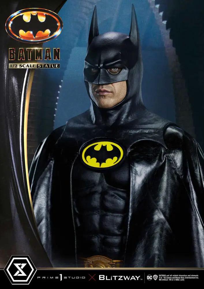 Estatua de Batman 1/2 escala Blitzway, 106 cm, figura de colección con traje negro y emblema amarillo