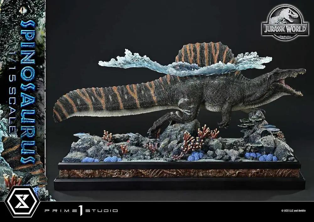 Estatua Spinosaurus 39 cm (1/15) de PRIME 1 STUDIO, Jurassic World Legacy Museum Collection, diorama rocoso