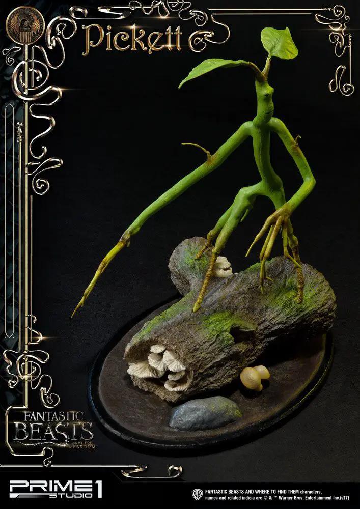 Estatua Pickett, 27 cm, PRIME 1 STUDIO, figura de Animales Fantásticos verde con base rocosa