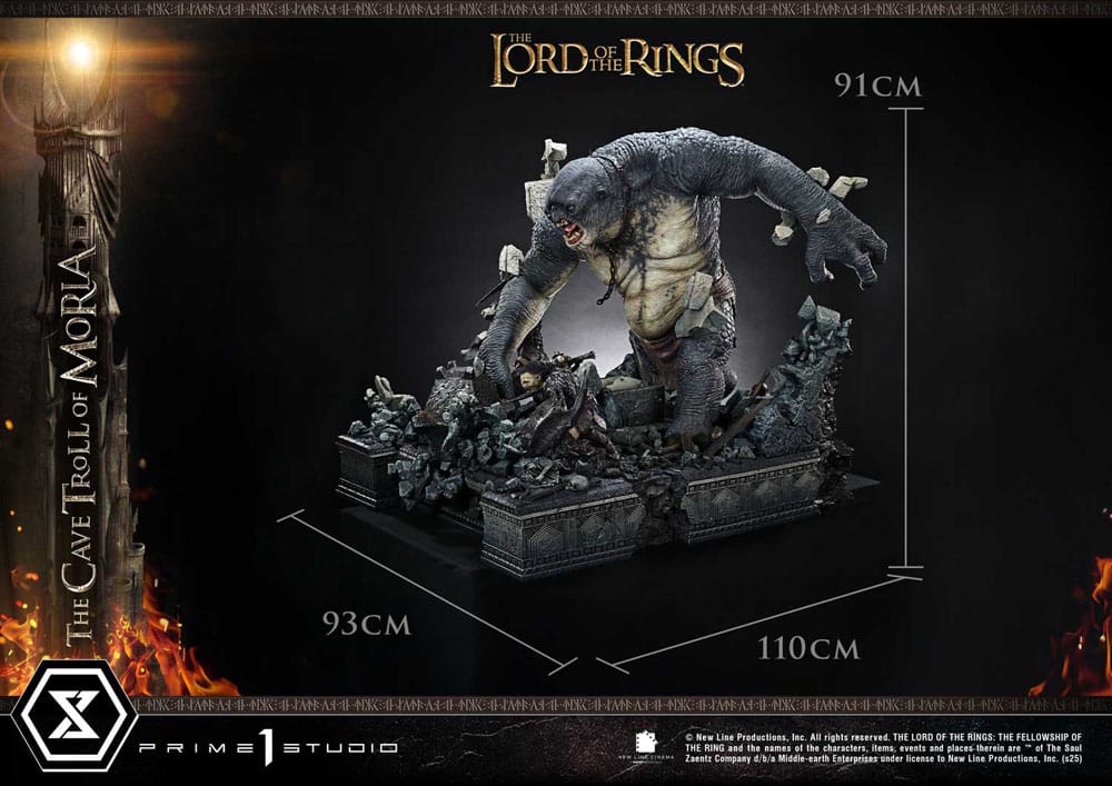 El Señor de los Anillos Estatua Premium Masterline Series 1/6 Cave Troll of Moria 91 cm