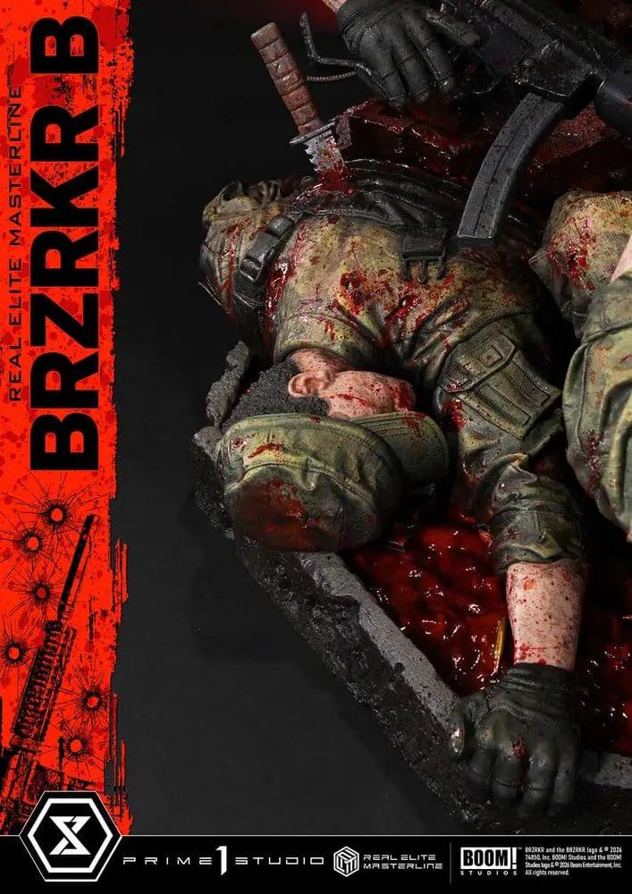 BRZRKR Real Elite Masterline Statue 1/4, 69 cm, Prime 1 Studio; blood-splattered military figure on diorama base