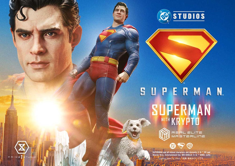 Superman (2025) Estatua Real Elite Masterline Series 1/3 Superman with Krypto Bonus Version 95 cm