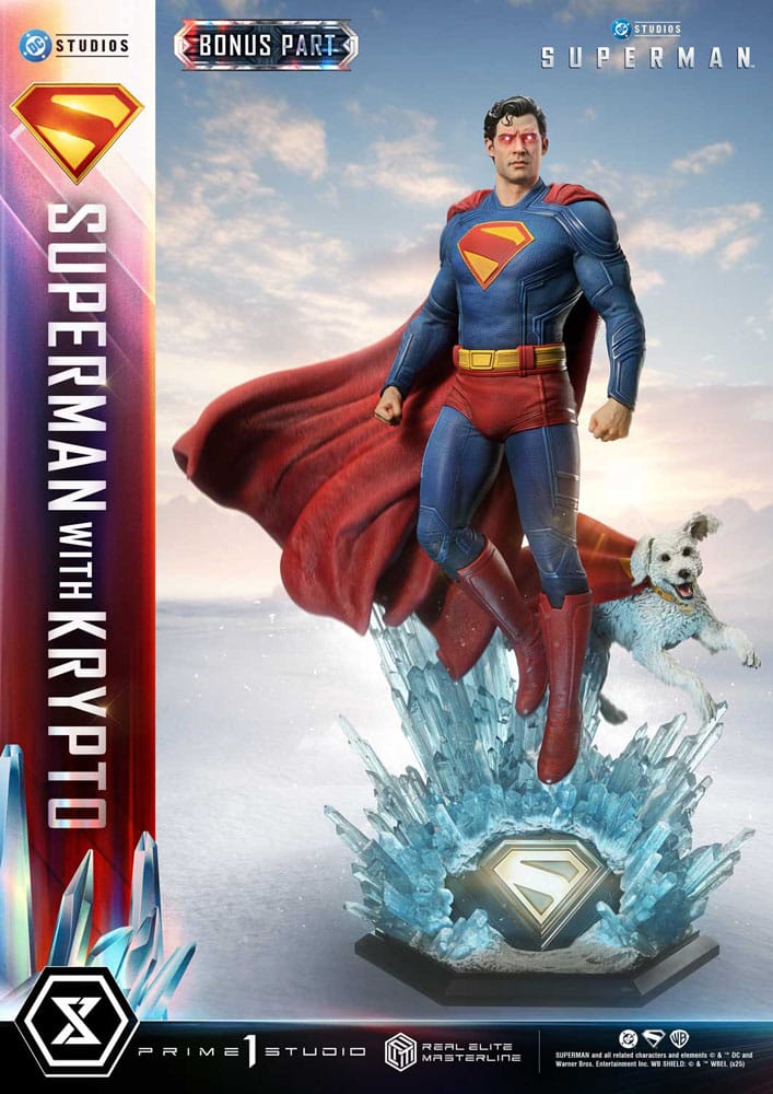 Superman (2025) Estatua Real Elite Masterline Series 1/3 Superman with Krypto Bonus Version 95 cm