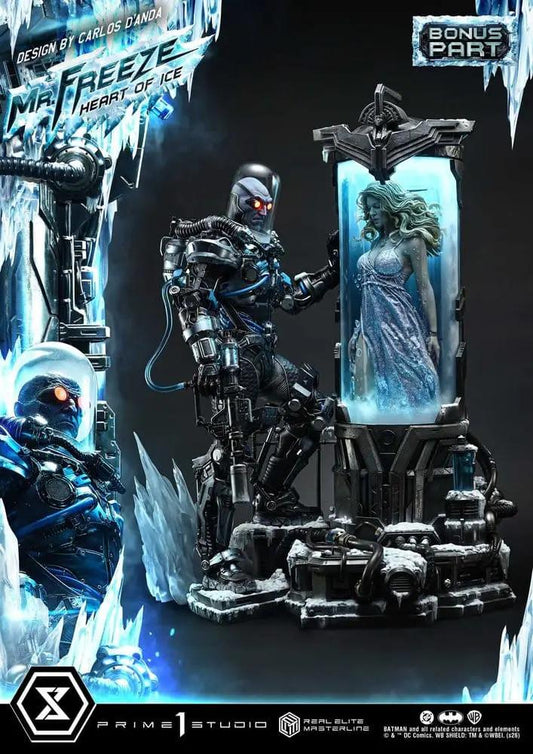 Estatua 1/3 Batman y Mr. Freeze Heart of Ice de PRIME 1 STUDIO, Real Elite Masterline, 82 cm, azul hielo