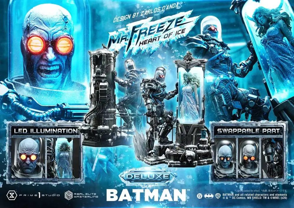 Estatua 1/3 Batman y Mr. Freeze Heart of Ice de PRIME 1 STUDIO, Deluxe Bonus Version, 82 cm, con LED iluminación